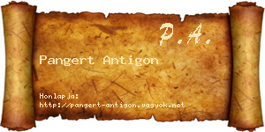 Pangert Antigon névjegykártya